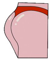 jellytime heart wellness butt shiny Sticker