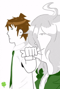 Nagito Komaeda Hajime Hinata GIF