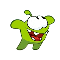 Happy Cuttherope Sticker by Om Nom