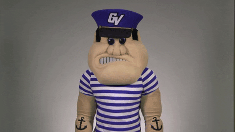 louie the laker run off GIF by Grand Valley State University