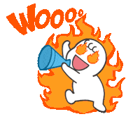 Fight がんばって Sticker by moonyjp