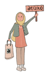 artcloudstudio girl hi greeting outfit Sticker