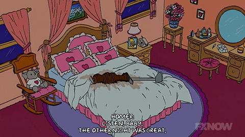 the simpsons bed GIF