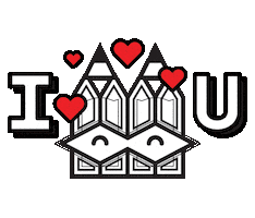 I Love You Sticker by Stamatia Alexaki