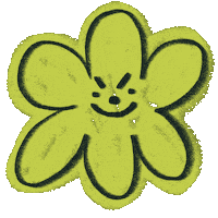 Angry Flower Sticker