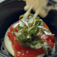 Satisfying Lets Eat GIF by Rice Robot