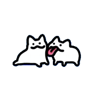 xoxakxox cat lick 猫 可愛い Sticker