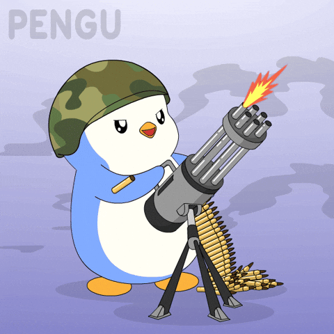 War Fire GIF by Pudgy Penguins