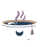 Longlostdreams tea cup herbal tea long lost dreams Sticker