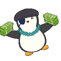 Money Invest Sticker by Pudgy Penguins