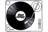 Record Player Spinning Sticker by DJ John Vincent