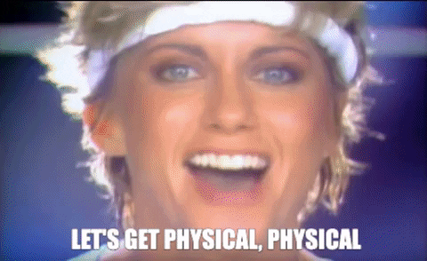 katiefranchan giphygifmaker physical olivia newton-john lets get physical GIF
