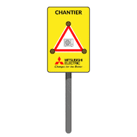 Mitsubishi_Electric_France ac mitsubishi hvac chantier Sticker