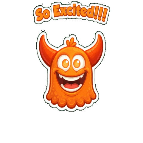 Happy Lets Go Sticker by Momo & Tulus