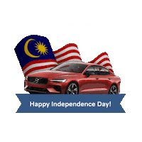 Flag Independence Sticker by Volvo Car Malaysia