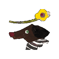 Dog Flower Sticker