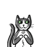 yummerspets cat pet larry yummers Sticker