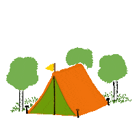 Hiking Camping Sticker