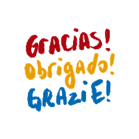 altnabout thanks gracias italian spanish Sticker