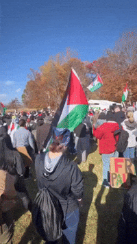 Pro-Palestine Protesters Gather Outside Biden's Delaware Residence