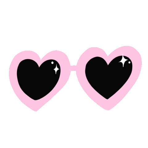 maxjuliab love pink hearts sunglasses Sticker