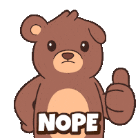 No Way Thumbs Down Sticker by BEARISH