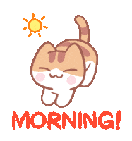 Good Morning Cat Sticker