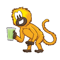 Golden Lion Tamarin Dancing Sticker by Tropical Banana