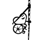 wheelchair handicap Sticker by Colliery  CrossFit Ostrava