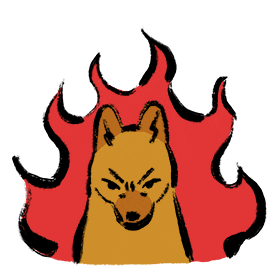 Angry Dog Sticker