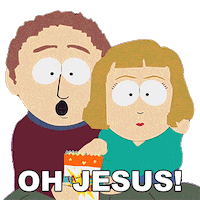 Oh Man Jesus Sticker by South Park