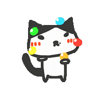 Cat Ball Sticker by yomoyeah