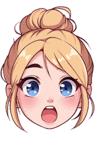 Blue Eyes Wow Sticker
