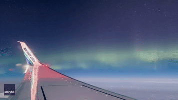 Aurora Enthusiast Captures Timelapse of Northern Lights From Plane