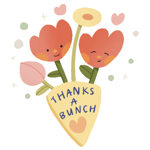 Flower Thank You Sticker