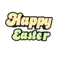 Easter Eggs Typography Sticker