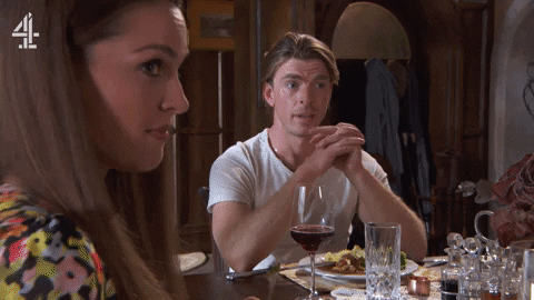 Awkward Dinner Party GIF by Hollyoaks