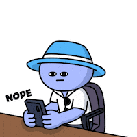 No Way Not Today Sticker by Kwantel