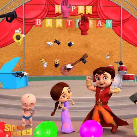 Party Birthday GIF by Chhota Bheem