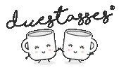 duestasses amor cafe cor taza Sticker