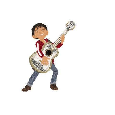 doodlesbythebunny happy music guitar coco Sticker