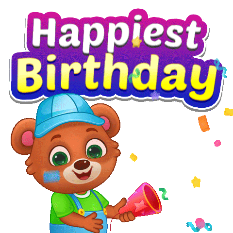 Happy Birthday Dancing Sticker by Lucas and Friends by RV AppStudios