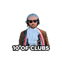 Ten Clubs Sticker