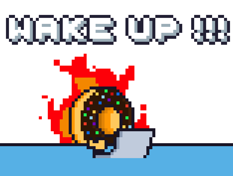 Angry Wake Up Sticker by Potatozzz by 9GAG