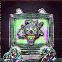 Dog Glitch GIF by davidvnun