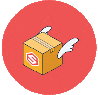 Box Flying Sticker by ShipHero