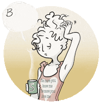 Sleepy Coffee First Sticker by susisigilosa