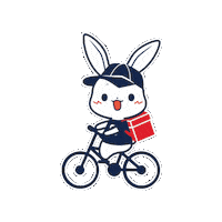Bike Rabbit Sticker by BEAUTY GARAGE