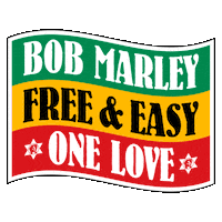 Bob Marley Rainbow Sticker by Free & Easy
