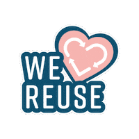 partykitnetwork reuse zero waste reusables we love reuse Sticker